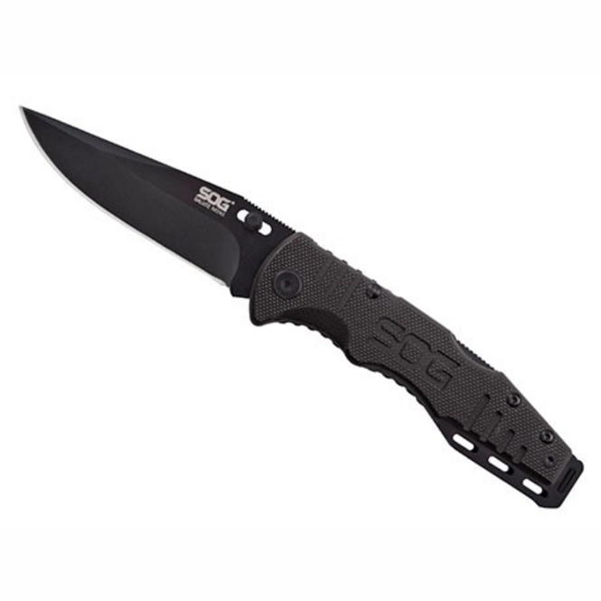 Folding Knife SOG Salute Black PE Clam