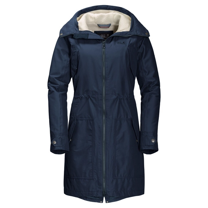 Winter Jacket Jack Wolfskin Women Rocky Point Parka Midnight Blue