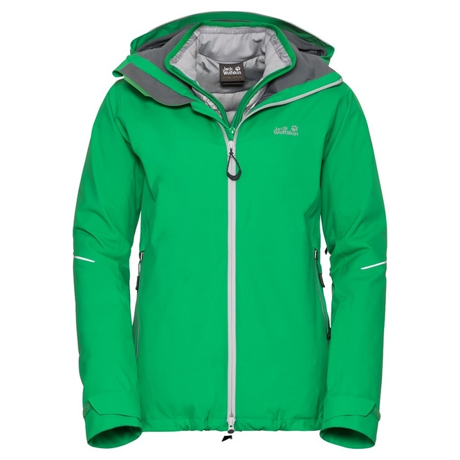 Ski Jacket Jack Wolfskin Women Exolight 3in1 Evergreen