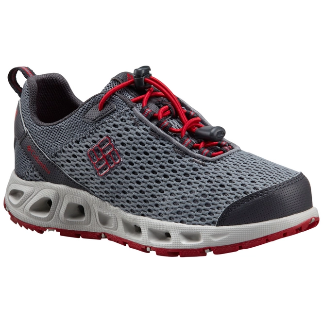 Walking Shoe Columbia Youth Drainmaker III Grey Ash Mountain Red