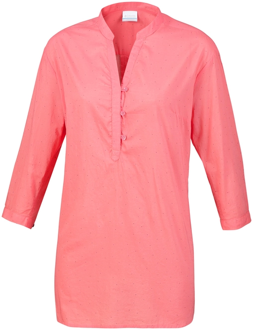 Shirt Columbia Women Early Tide Tunic Mineral Pink Dots