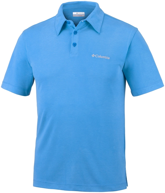 Polo Shirt Columbia Men Road Racer Azure Blue