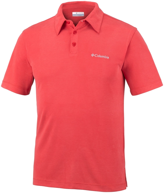 Polo Shirt Columbia Men Road Racer Red Spark