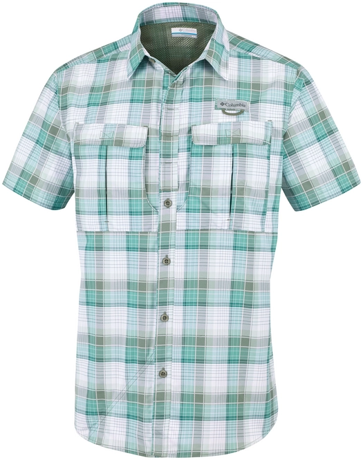 Shirt Columbia Men Cascade Explorer Plaid SS Cypress