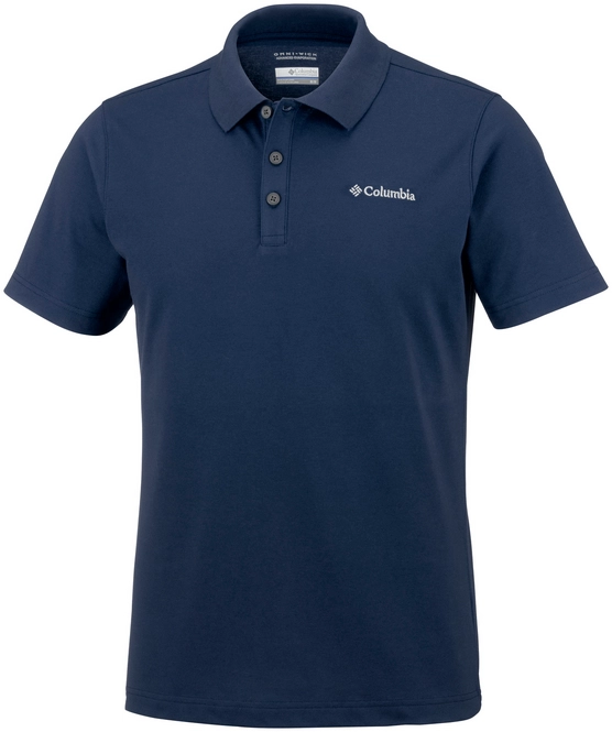 Polo Shirt Columbia Men Elm Creek Stretch Collegiate Navy