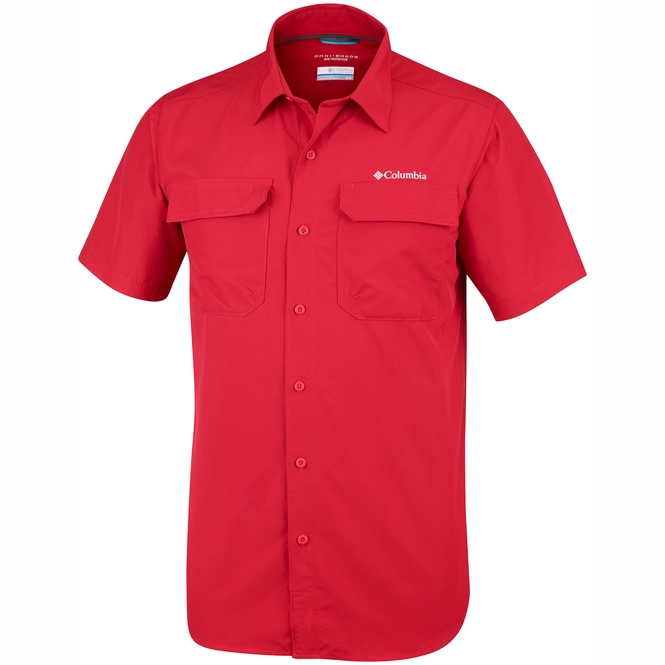 Shirt Columbia Men Silver Ridge II SS Mountain Red