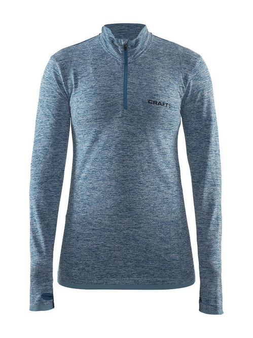 Undershirt Craft Active Comfort Zip Women Blue