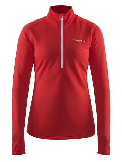 Ski Sweatshirt Craft Sweep Halfzip Women Red White