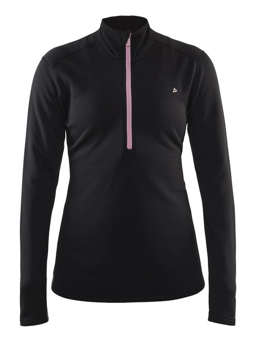 Ski Sweatshirt Craft Sweep Halfzip Women Black Pink