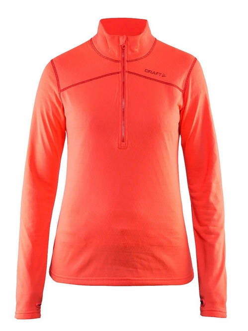 Sports Shirt Craft Pin Halfzip Women Pink