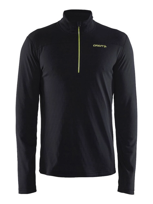 Sports Shirt Craft Pin Halfzip Men Black