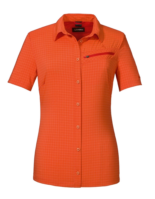 Shirt Schöffel Women Saragossa2 UV Mandarin Red