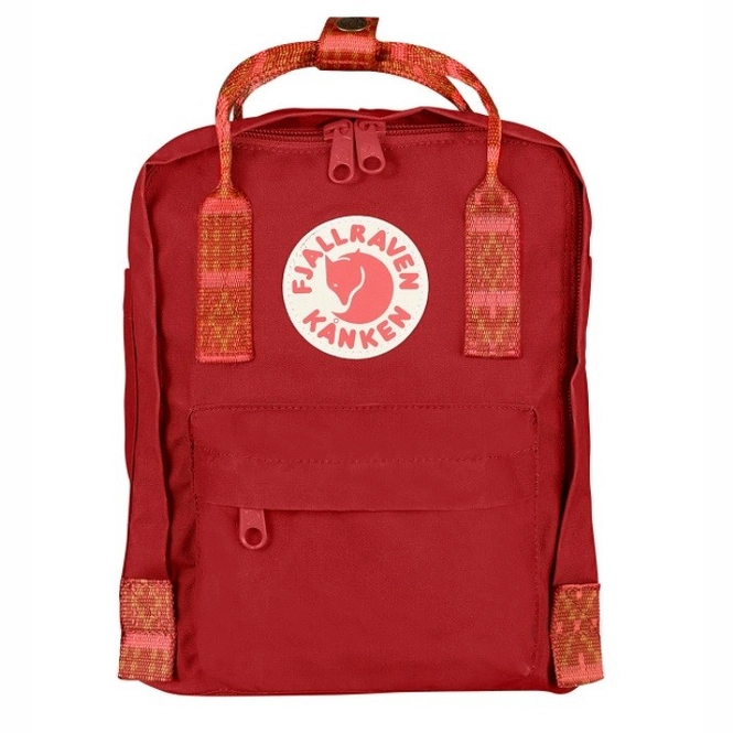 Rucksack Fjällräven Kånken Deep Red-Folk Pattern