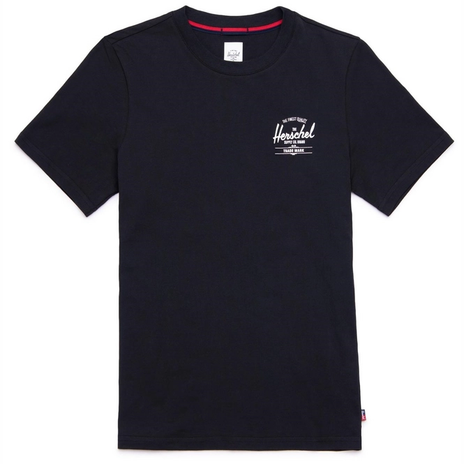 T-Shirt Herschel Supply Co. Womens Tee Classic Logo Black White