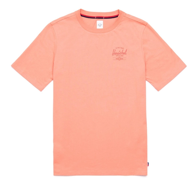 T-Shirt Herschel Supply Co. Men Tee Classic Logo Carnelian Apricot