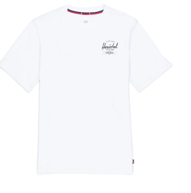 T-Shirt Herschel Supply Co. Men Tee Classic Logo Bright White Black