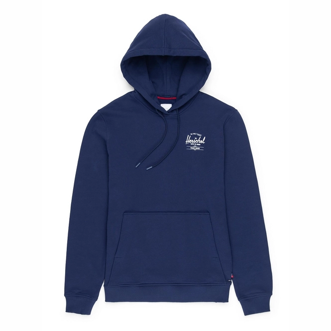 Hoodie Herschel Supply Co. Men's Pullover Classic Logo Peacoat White