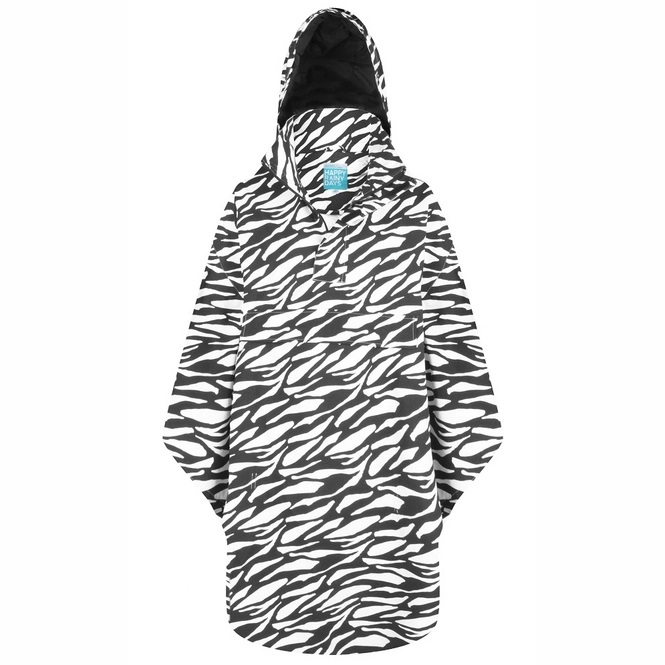 Poncho Happy Rainy Days Bike Cape Marit Zebra Midnight White