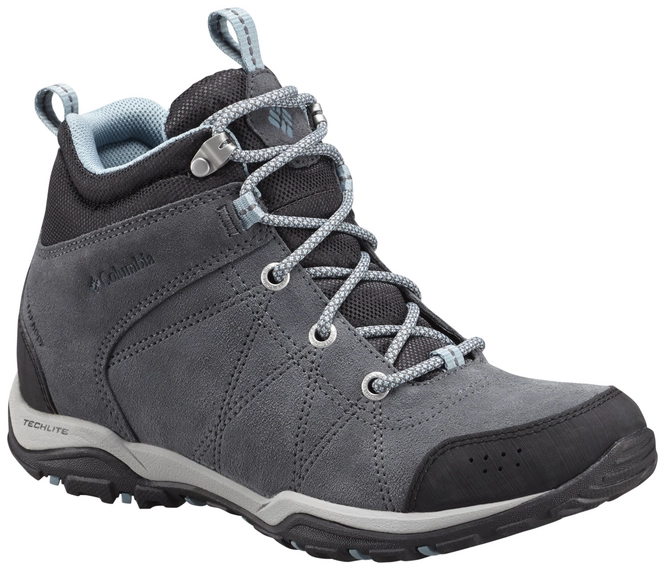 Walking Shoes Columbia Women Fire Venture Mid Waterproof Graphite Storm