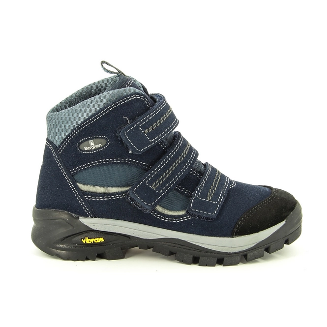 Walking Shoes Berghen Sarezzo Velcro Kids Navy Grey