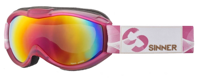 Ski Goggles Sinner Toxic Matte Pink Red