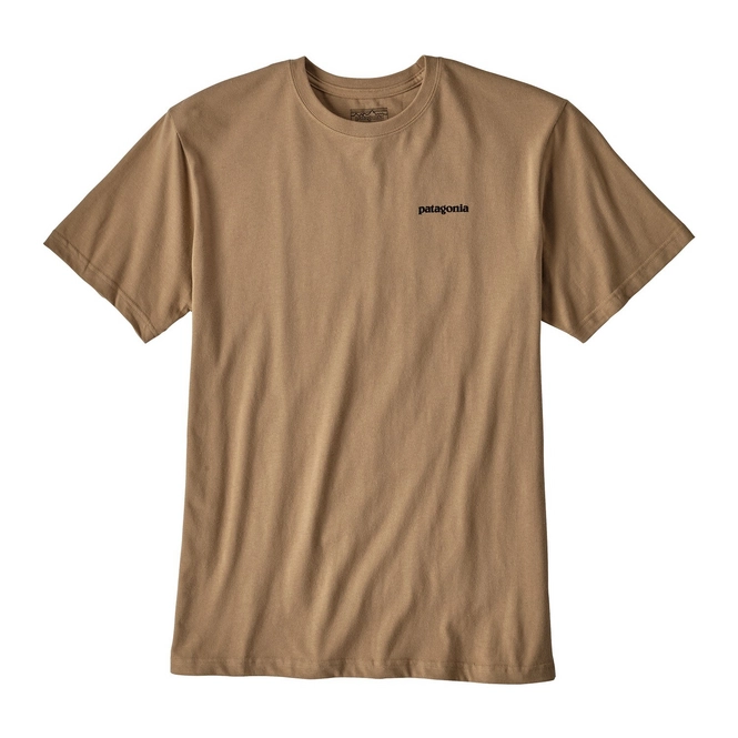 T-Shirt Patagonia Men's P-6 Logo Cotton Mojave Khaki