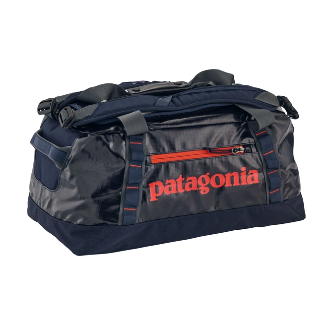Travel Bag Patagonia Black Hole Duffel 45L Navy Blue w/Paintbrush Red