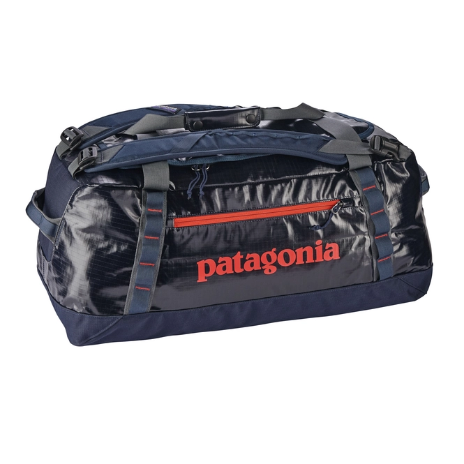 Travel Bag Patagonia Black Hole Duffel 60L Navy Blue w/Paintbrush Red