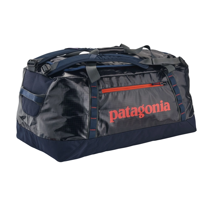 Travel Bag Patagonia Black Hole Duffel 90L Navy Blue w/Paintbrush Red