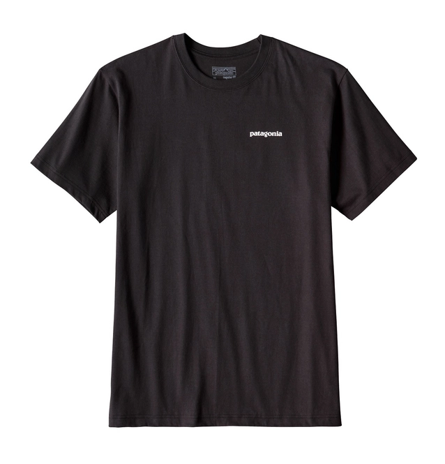 T-Shirt Patagonia Men's P-6 Logo Cotton Black