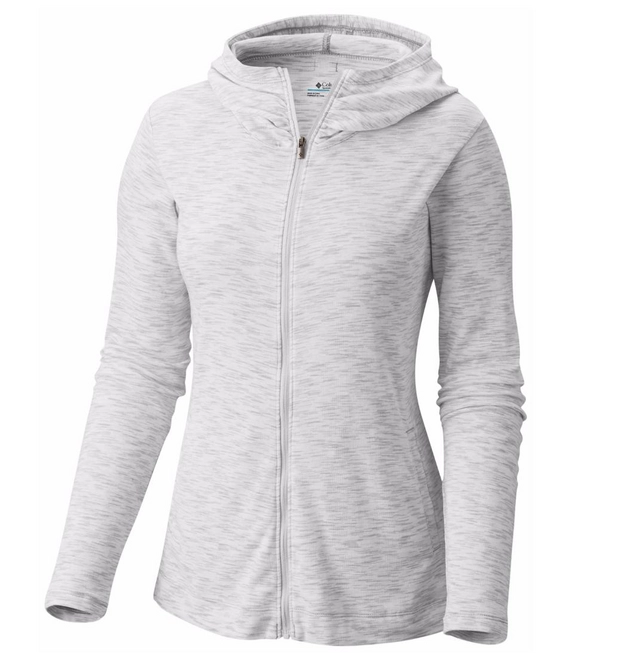 Fleece Jacket Columbia Outerspaced Full Zip Hoodie White Spacedye