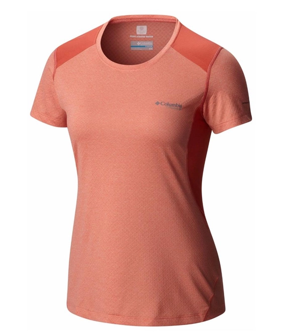 T-Shirt Columbia Titan Ice Short Sleeve Lychee Heather Coral
