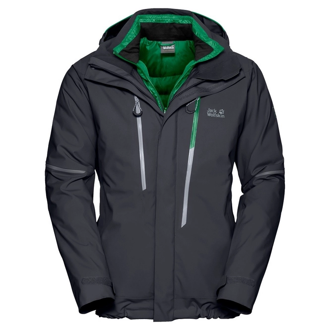 Ski Jacket Jack Wolfskin Men Exolight 3in1 Ebony