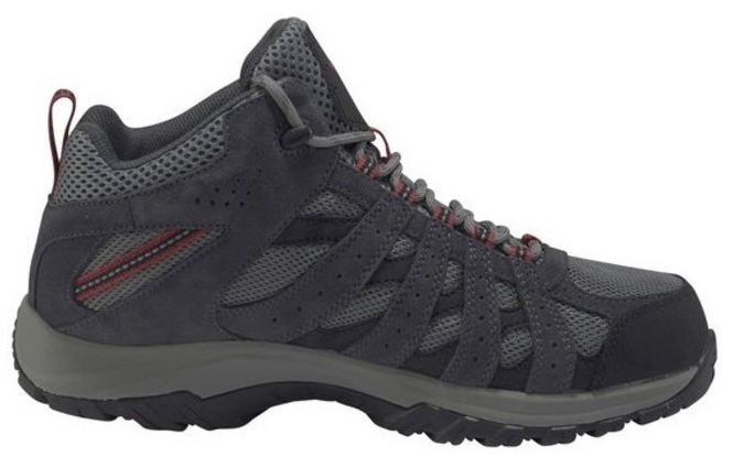 Walking Shoes Columbia Men Canyon Point Mid Waterproof Charcoal Garnet Red