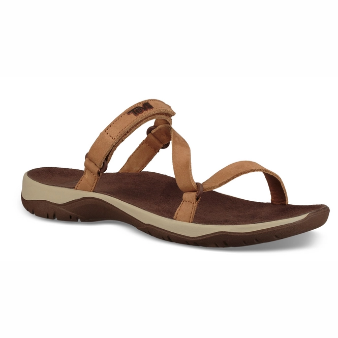 Teva Womens Elzada Slide Lea Pecan
