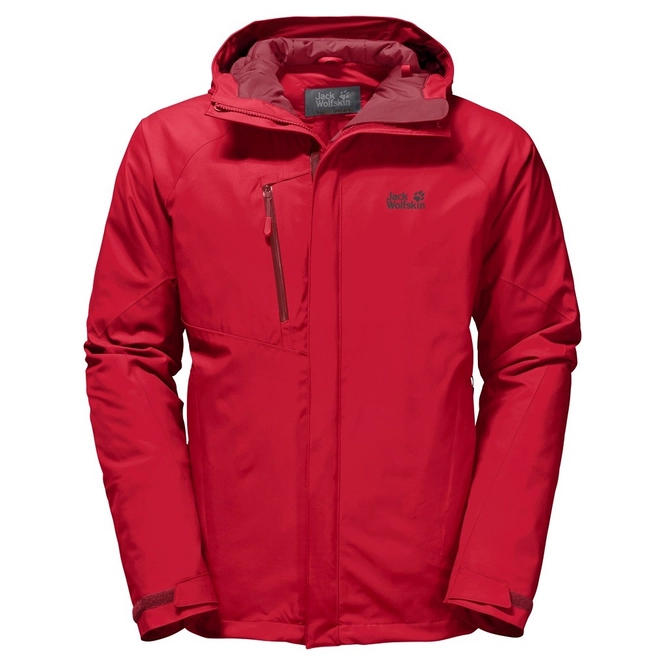 Winter Jacket Jack Wolfskin Men Troposphere Ruby Red
