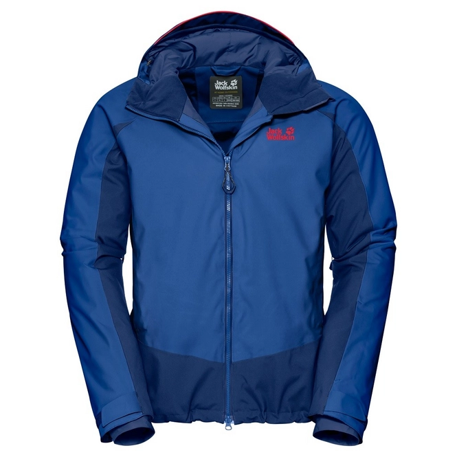 Ski Jacket Jack Wolfskin Men Exolight Base Coastal Blue