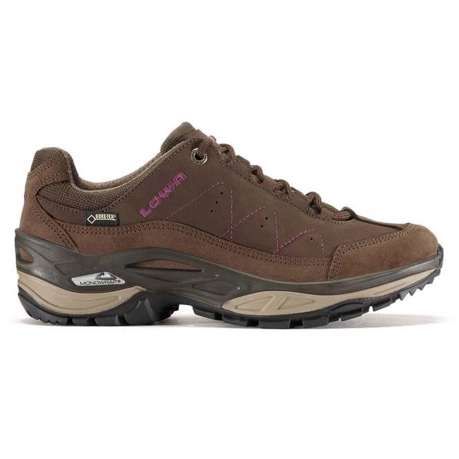 Walking Shoe Lowa Toro Ii Gtx Lo Ws Espresso Eggplant