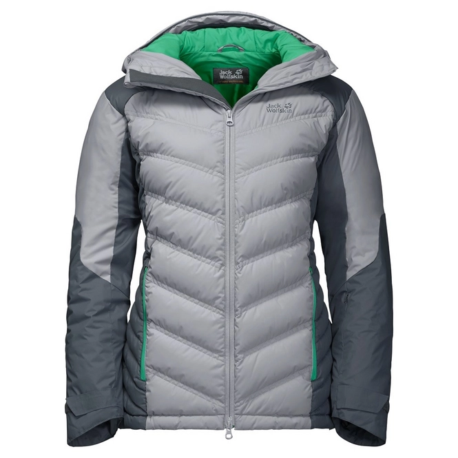 Ski Jacket Jack Wolfskin Women Exolight Down Slate Grey