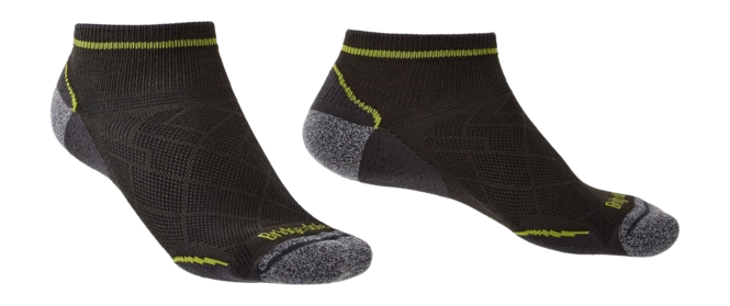 Socks Bridgedale Unisex Hike Ultra Light T2 Coolmax Performance Low Graphite Lime