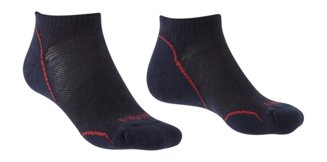 Socks Bridgedale Men Hike Ultra Light T2 Merino Performance Low Navy Red