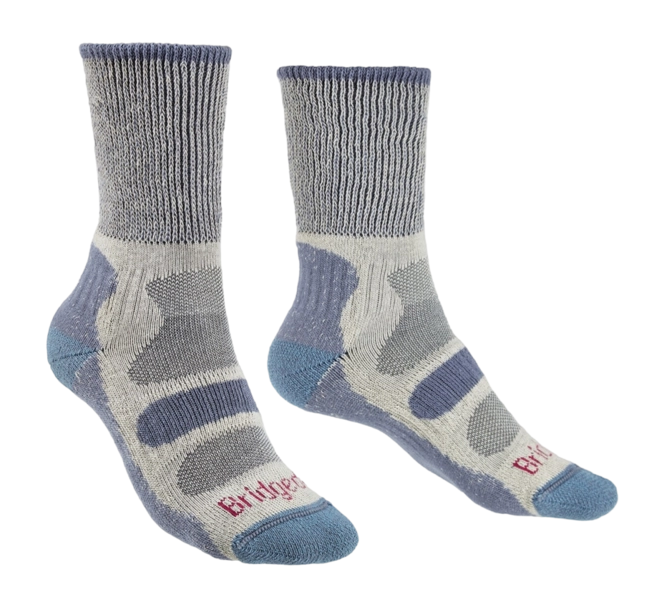 Socks Bridgedale Women Hike Lightweight Coolmax Comfort Boot Smoky Blue