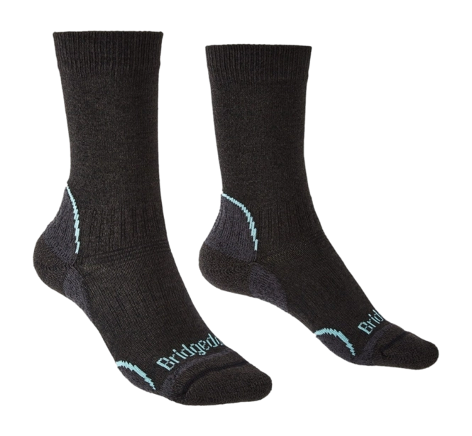 Socks Bridgedale Women Hike Lightweight Coolmax Performance Boot Graphite Mint