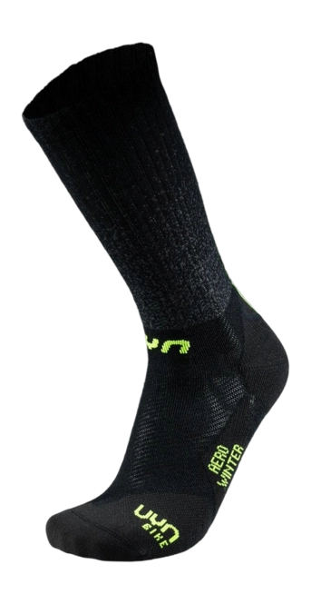 Cycling Socks UYN Men Aero Winter Black Lime