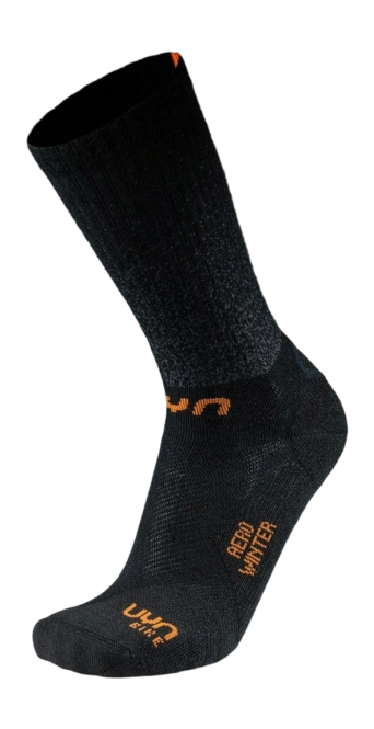 Cycling Socks UYN Men Aero Winter Black Orange