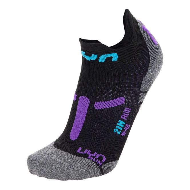 Socks UYN Women Run 2In Black Violet