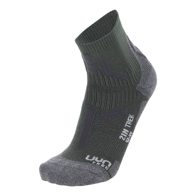 Hiking Socks UYN Men Trekking 2In Low Cut Military Grey Melange