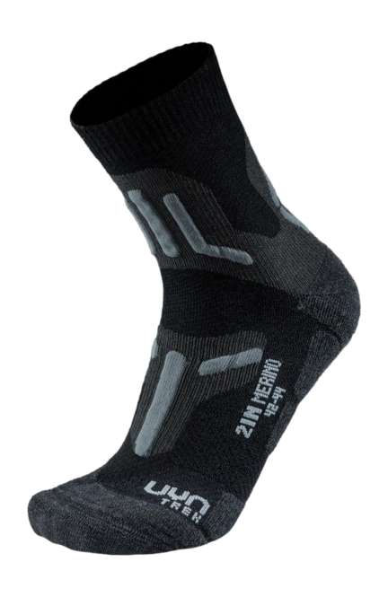 Hiking Socks UYN Men Trekking 2In Merino Black Grey