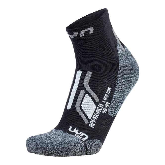 Walking Socks UYN Men Trekking Approach Low Cut Black Grey