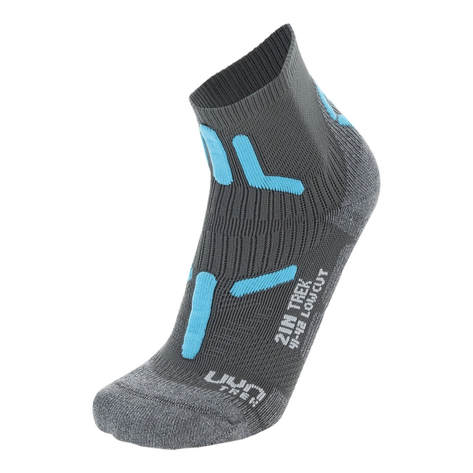 Hiking Socks UYN Women Trekking 2In Low Cut Anthracite Turquoise